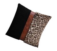Ywmsfl Leopards Pattern Patchwork Square Pillow Case Short Plush Zippered Design Washable Decorative Cushion Cover Home Decors Leopards Print Pillow Cover