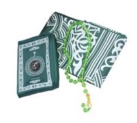 Ywmsfl Lightweight Islamics Prayer Rug for Travel Foldable Mat with Compasses and Beads Included for Outdoor Worship Foldable Islamics Carpet