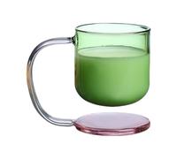 Ywmsfl Premium Borosilicate Suspension Cup with Heatproof Handle and Base Floating Effect Glass Mug for Coffee Teas Drink Clear Glass Cup with Base