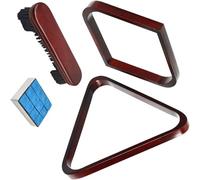 Ywmsfl Premium Hardwood Billiards Rack Set Including Triangle and Geometric Frame for Accurate Pool Ball Placement Standard Pool Ball Holder