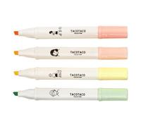 Ywmsfl Set of 4 Fluorescent Highlighters Safe Inks Marker Pen Classroom Essential for Color Coding Documents Eye Protections Highlighters for Student