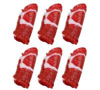Ywmsfl Simulation Meat Props Lamp/Beef Roll 6PCS for Children Education Role Playing Simple Maintenances Play Food Scene Props Faux Meat Toy
