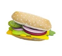 Ywmsfl Soft Permanent Perceived Hamburger Toy for Preschoolers to Learn Meal Preparation and Color Recognition Participatory Pretend Kitchen Dolls