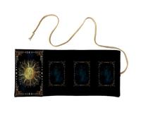 Ywmsfl Tarots Organizers Poly Linen Washable Bold Artistic Pattern Compacts Foldable for Oracles and Playing Card Reusables Cards Game Organizers