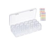 YWNYT 18 Slots Large Plastic Seed Storage Box, Seed Storage Container Organizer with Label Stickers, Bead Storage Box Jewellery Organizer for Beads Seeds Organization