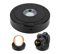 YWNYT Rotating LED Light Base, 4 Revolving & 8 Light Modes LED Display Stand Colorful Turntable Base Plate Desktop Display Base for Glass Ball Crystal Art