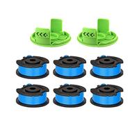 YWNYT Strimmer Spool for Greenworks 24V Lawn Trimmers G24LT G24LTK2 G24LT30M G24LT30MK2, 1.65mm String Trimmer Replacement Spool Line Grass Strimmer Line for 24V Greenworks Series (6 spool + 2 cover)