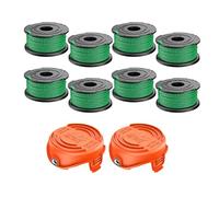 YWNYT String Trimmer Replacement Spool Line for Black and Decker, A6486 String Trimmer Spools 2mm/6.1m Trimmer Line Replacement Spool Strimmer Spool Line Auto Edger Spools (8+2)