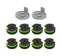 YWNYT String Trimmer Spools, Ryobi RAC143 36V Grass Trimmer Spool with RAC142 Cap, String Trimmer Replacement Spool Line Lawn Mower Strimmer Spool Compatible with RLT36B33 & RY36LT33A-0 (10PCS)