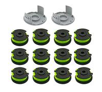 YWNYT String Trimmer Spools, Ryobi RAC143 36V Grass Trimmer Spool with RAC142 Cap, String Trimmer Replacement Spool Line Lawn Mower Strimmer Spool Compatible with RLT36B33 & RY36LT33A-0 (14PCS)