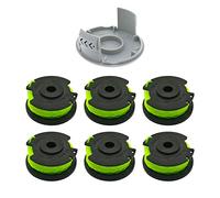 YWNYT String Trimmer Spools, Ryobi RAC143 36V Grass Trimmer Spool with RAC142 Cap, String Trimmer Replacement Spool Line Lawn Mower Strimmer Spool Compatible with RLT36B33 & RY36LT33A-0 (7PCS)
