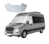YWNYT Windscreen Cover for Mercedes Sprinter 2006-2018, 2-Layer Cotton with Bottom Magnet, Front Windscreen Wrap Cover Foldable Thermal Windshield Cover Anti Sun Snow Frost Ice