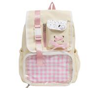 YWOIHL Kawaii Ita Bag Backpack for Girls 6-8, Cute School Backpack for Kids, Aesthetics Y2K Bookbag, Yellow, M, Y2k