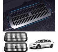 Ywooon Backseat Air Vent Protection Cover for Tesla Model 3 2024 2025 Highland Premium Protection for Rear Seat Ventilation Vehicles, Snap-in Installation Air Conditioning Outlet Grille Protector Pack