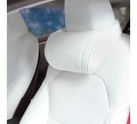 Ywooon Car Neck Pillows, Soft Car Neck Pillows for Driving Seat with Adjustable Strap Universal Fit Neck & Vertebra Rest Cushions for Travel/Office/Home, 1pc White