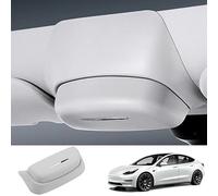 Ywooon Sunglasses Holder for Tesla Model Y 2020-2024 2025 Eyeglass Hanger Storage Box Center Console Organizer Eyeglasses Mount Coin Glasses Case Interior Accessories