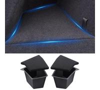 Ywooon Trunk Storage Bins for Tesla Model Y 2020-2023 2024 Rear Trunk Organizer Storage Box Bins Side Box with Lid Left Right Side Storage Bins Interior Accessories (Made in China-2Pcs)