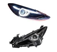 YWOPOZBZ Car Headlight Assembly Compatible For Mazda 3 Axela 2014-2016 Streamer Turn Signal Dynamic Indication Xenon Daytime Running Light(With bulb)