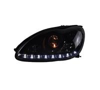 YWOPOZBZ Doxa Car Styling LED Head Lamp Compatible For Mercedes-Benz GLK W208 C63 C200 C230 C280 C300 1997-2003 Year LED Head Light With Angel Eyes(4300K)