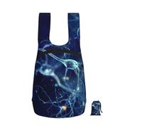 YWPCOIUYB 3D Brain Cell Neuron Neurology, Foldable Storage Backpack Unisex Sackpack Sport Gym Bag Casual Daypack