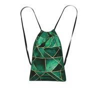 YWPCOIUYB Abstract Nature - Emerald Green, Drawstring Sackpack Unisex String Bag Sport Gym Bag Casual Daypack Foldable Drawstring Backpack