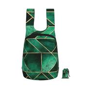 YWPCOIUYB Abstract Nature - Emerald Green, Foldable Storage Backpack Unisex Sackpack Sport Gym Bag Casual Daypack