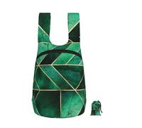 YWPCOIUYB Abstract Nature Emerald Green Shams, Foldable Storage Backpack Unisex Sackpack Sport Gym Bag Casual Daypack