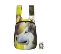 YWPCOIUYB Alaskan Malamute Bokeh Pets Dogs Cute, Foldable Storage Backpack Unisex Sackpack Sport Gym Bag Casual Daypack
