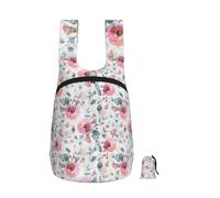 YWPCOIUYB Australian Flora Watercolor Eucalyptus And Blush Flowers, Foldable Storage Backpack Unisex Sackpack Sport Gym Bag Casual Daypack