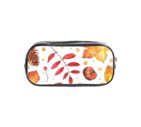 YWPCOIUYB Autumn Botanical Leaf, Transparent Pencil Case Portable PVC Pen Pouch Stationery Bag for School Office
