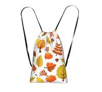 YWPCOIUYB Autumn Maple Leaves, Drawstring Sackpack Unisex String Bag Sport Gym Bag Casual Daypack Foldable Drawstring Backpack