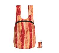 YWPCOIUYB Bacon Slabs, Foldable Storage Backpack Unisex Sackpack Sport Gym Bag Casual Daypack