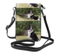 YWPCOIUYB Bad Dog Border Collie, Small Crossbody Bags, Cell Phone Purses For Women - PU Leather Cellphone Wallet With Credit Card Slots