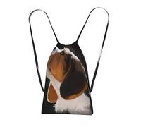 YWPCOIUYB Beagle Puppy Dog Welcome Garden, Drawstring Sackpack Unisex String Bag Sport Gym Bag Casual Daypack Foldable Drawstring Backpack