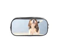 YWPCOIUYB Beagle Puppy, Transparent Pencil Case Portable PVC Pen Pouch Stationery Bag for School Office