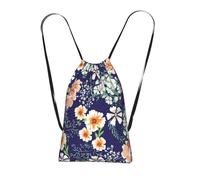 YWPCOIUYB Beautiful Flower Garden Floral Petal Leaves Meadow Orange, Drawstring Sackpack Unisex String Bag Sport Gym Bag Casual Daypack Foldable Drawstring Backpack
