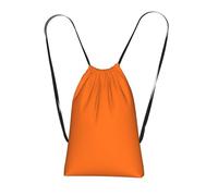 YWPCOIUYB Beauty Burnt Orange Printed, Drawstring Sackpack Unisex String Bag Sport Gym Bag Casual Daypack Foldable Drawstring Backpack