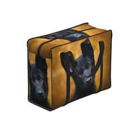 YWPCOIUYB Black German Shepherd Dog Printed,Large Capacity Storage Bag Portable Shopping Bags Reusable Foldable Grocery Bags