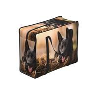 YWPCOIUYB Black German Shepherd Lawn Bokeh German,Large Capacity Storage Bag Portable Shopping Bags Reusable Foldable Grocery Bags