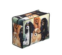 YWPCOIUYB Black Golden Cavalier King Charles Spaniel,Large Capacity Storage Bag Portable Shopping Bags Reusable Foldable Grocery Bags