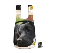 YWPCOIUYB Black Labrador Chamomile Black Retriever Dogs, Foldable Storage Backpack Unisex Sackpack Sport Gym Bag Casual Daypack