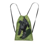 YWPCOIUYB Black Standard Poodle, Drawstring Sackpack Unisex String Bag Sport Gym Bag Casual Daypack Foldable Drawstring Backpack
