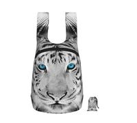 YWPCOIUYB Black White Tiger, Foldable Storage Backpack Unisex Sackpack Sport Gym Bag Casual Daypack
