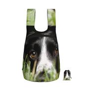 YWPCOIUYB Border Collie Pets Grass Black Border Collie, Foldable Storage Backpack Unisex Sackpack Sport Gym Bag Casual Daypack