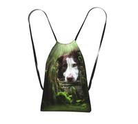 YWPCOIUYB Border Collie Stone Sweet Brown Dogs Pets, Drawstring Sackpack Unisex String Bag Sport Gym Bag Casual Daypack Foldable Drawstring Backpack