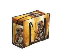 YWPCOIUYB Boxer Dogs Autumn Pets Brown Boxer Dogs,Large Capacity Storage Bag Portable Shopping Bags Reusable Foldable Grocery Bags