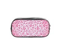 YWPCOIUYB Bright Pink Leopard Skin Pattern, Transparent Pencil Case Portable PVC Pen Pouch Stationery Bag for School Office