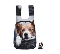 YWPCOIUYB Brown Border Collie Bokeh God With Yellow Eyes, Foldable Storage Backpack Unisex Sackpack Sport Gym Bag Casual Daypack