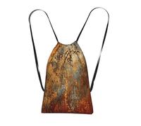 YWPCOIUYB Brown Rust Colorful Metal Rusty, Drawstring Sackpack Unisex String Bag Sport Gym Bag Casual Daypack Foldable Drawstring Backpack