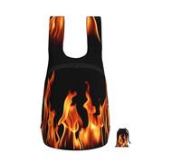 YWPCOIUYB Burning Flame Print Multicolor, Foldable Storage Backpack Unisex Sackpack Sport Gym Bag Casual Daypack